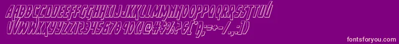 Yankeeclipper3Dital Font – Pink Fonts on Purple Background