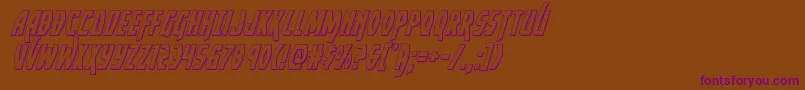 Więcej informacji o czcionce Yankeeclipper3Dital Czcionka Yankeeclipper3Dital – fioletowe czcionki na brązowym tle