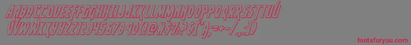 Yankeeclipper3Dital-Schriftart – Rote Schriften auf grauem Hintergrund