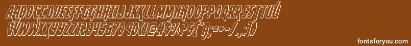 Yankeeclipper3Dital Font – White Fonts on Brown Background