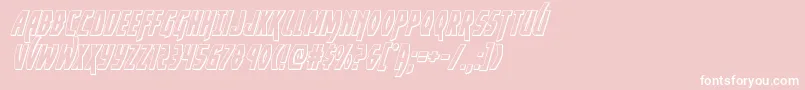 Yankeeclipper3Dital Font – White Fonts on Pink Background