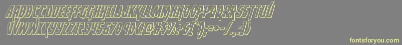 Yankeeclipper3Dital Font – Yellow Fonts on Gray Background