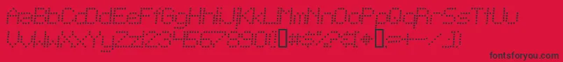 TelegraphicLightBoldItalic Font – Black Fonts on Red Background