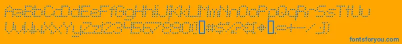 TelegraphicLightBoldItalic Font – Blue Fonts on Orange Background