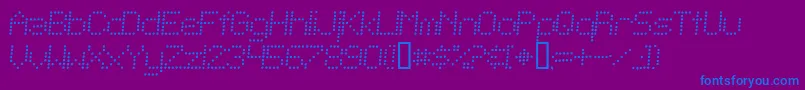 TelegraphicLightBoldItalic Font – Blue Fonts on Purple Background