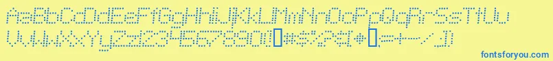 TelegraphicLightBoldItalic Font – Blue Fonts on Yellow Background