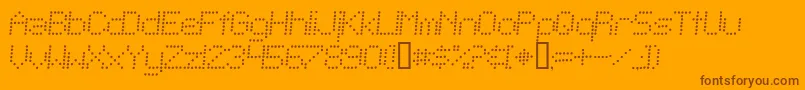 TelegraphicLightBoldItalic Font – Brown Fonts on Orange Background