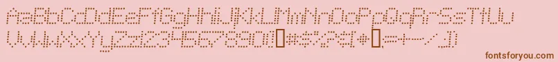 TelegraphicLightBoldItalic Font – Brown Fonts on Pink Background