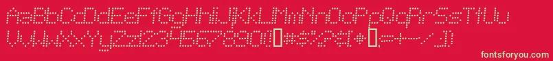 TelegraphicLightBoldItalic Font – Green Fonts on Red Background