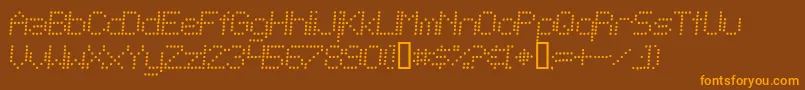 TelegraphicLightBoldItalic Font – Orange Fonts on Brown Background