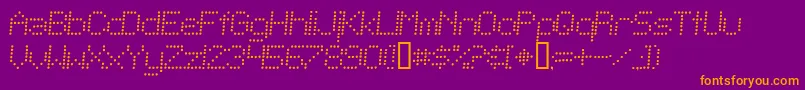 TelegraphicLightBoldItalic Font – Orange Fonts on Purple Background