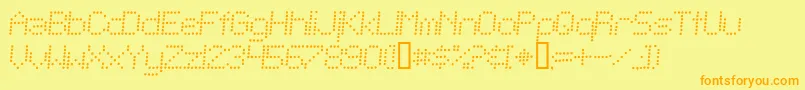 TelegraphicLightBoldItalic Font – Orange Fonts on Yellow Background
