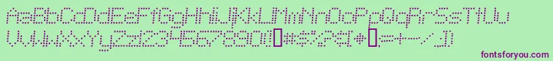 TelegraphicLightBoldItalic Font – Purple Fonts on Green Background