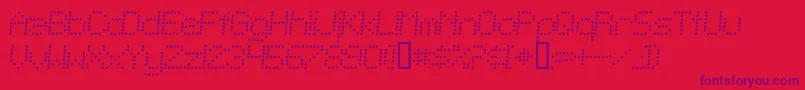 TelegraphicLightBoldItalic-Schriftart – Violette Schriften auf rotem Hintergrund