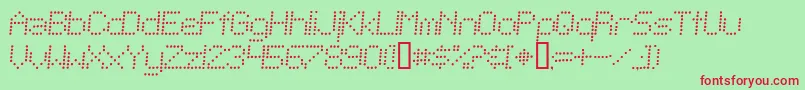 TelegraphicLightBoldItalic Font – Red Fonts on Green Background