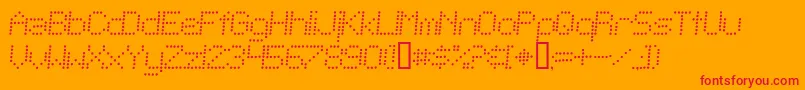 TelegraphicLightBoldItalic Font – Red Fonts on Orange Background
