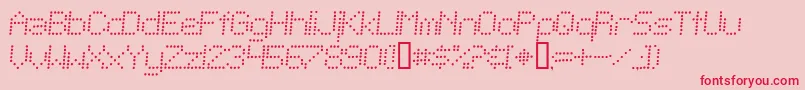 TelegraphicLightBoldItalic Font – Red Fonts on Pink Background