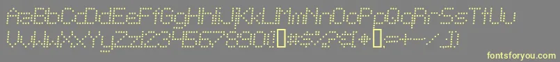 TelegraphicLightBoldItalic Font – Yellow Fonts on Gray Background