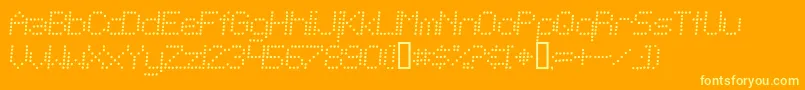 TelegraphicLightBoldItalic Font – Yellow Fonts on Orange Background