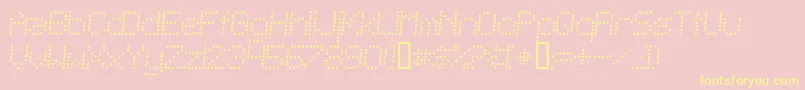 TelegraphicLightBoldItalic Font – Yellow Fonts on Pink Background