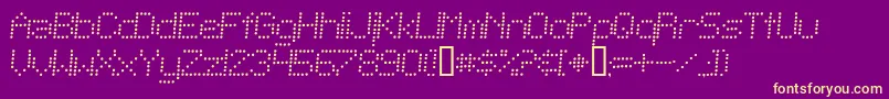 TelegraphicLightBoldItalic Font – Yellow Fonts on Purple Background