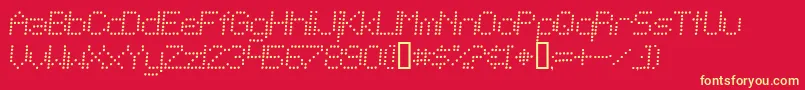 TelegraphicLightBoldItalic Font – Yellow Fonts on Red Background