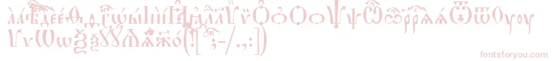 Fonte HirmosUcs – fontes rosa em um fundo branco