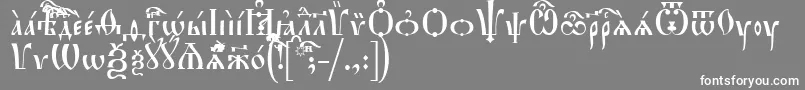 フォントHirmosUcs – 灰色の背景に白い文字