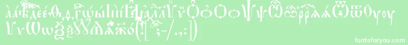 HirmosUcs Font – White Fonts on Green Background