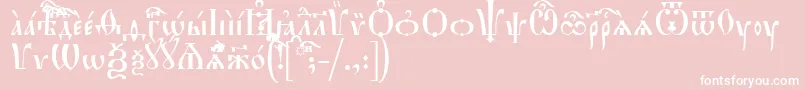 フォントHirmosUcs – ピンクの背景に白い文字