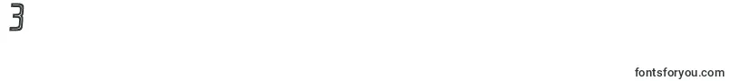 Czcionka PerforamaItalic – czcionki cyfry 3
