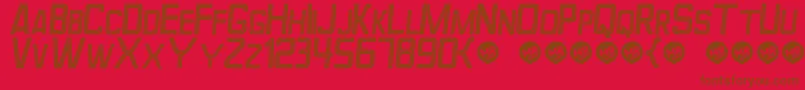 PerforamaItalic Font – Brown Fonts on Red Background