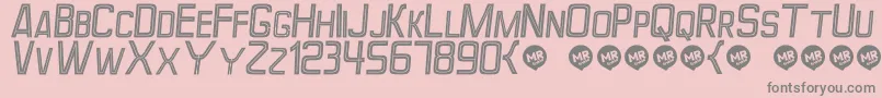 PerforamaItalic Font – Gray Fonts on Pink Background