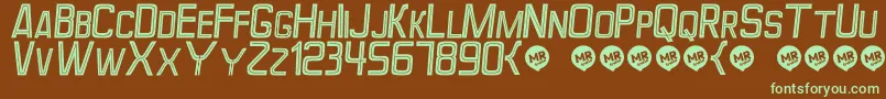 PerforamaItalic Font – Green Fonts on Brown Background