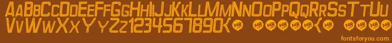 PerforamaItalic Font – Orange Fonts on Brown Background