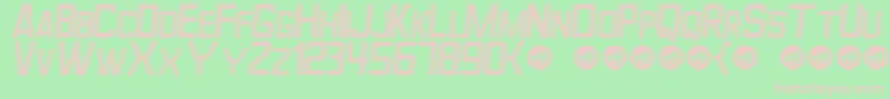 PerforamaItalic Font – Pink Fonts on Green Background