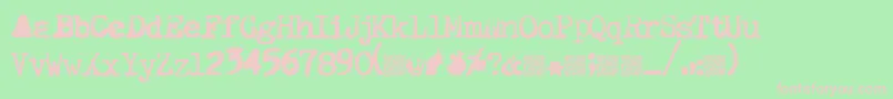 HermesRocket Font – Pink Fonts on Green Background