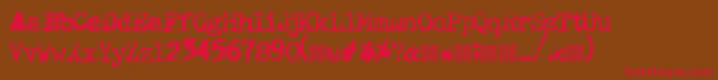 HermesRocket Font – Red Fonts on Brown Background