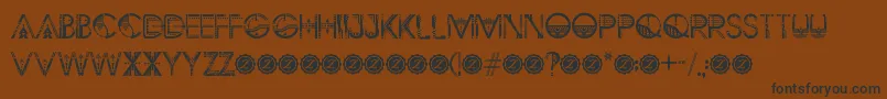 ZilapGeometrikDemo-Schriftart – Schwarze Schriften auf braunem Hintergrund