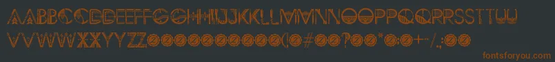 Шрифт ZilapGeometrikDemo – коричневые шрифты на чёрном фоне