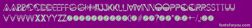 ZilapGeometrikDemo Font – Green Fonts on Purple Background