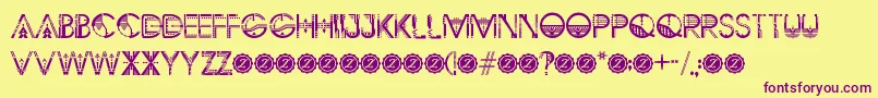 ZilapGeometrikDemo Font – Purple Fonts on Yellow Background