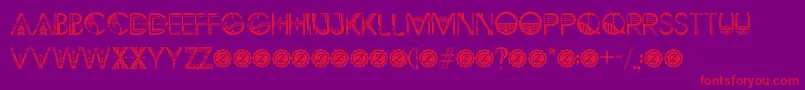 ZilapGeometrikDemo Font – Red Fonts on Purple Background