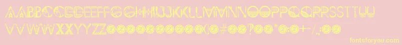 ZilapGeometrikDemo Font – Yellow Fonts on Pink Background