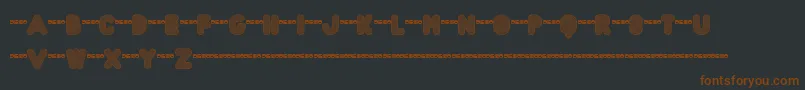 FtAcidtestRegressive Font – Brown Fonts on Black Background