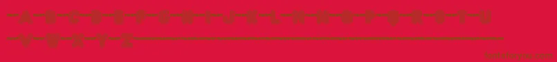 FtAcidtestRegressive-Schriftart – Braune Schriften auf rotem Hintergrund