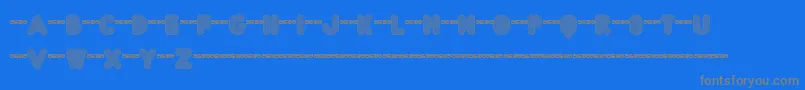 Fonte FtAcidtestRegressive – fontes cinzas em um fundo azul