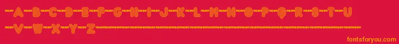 FtAcidtestRegressive Font – Orange Fonts on Red Background