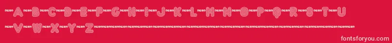FtAcidtestRegressive Font – Pink Fonts on Red Background
