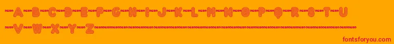 FtAcidtestRegressive Font – Red Fonts on Orange Background